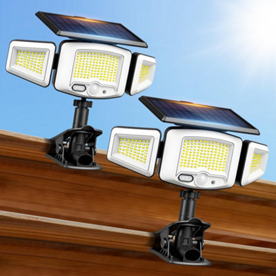Amorly Clip On Solar Lights Outdoor,231 Led Solar Motion Lights Clip Flood Light With Motion Sensor,security Lights For Outside Garden - image 1
