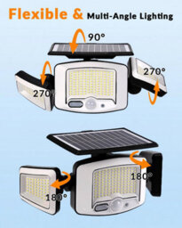 Amorly Clip On Solar Lights Outdoor,231 Led Solar Motion Lights Clip Flood Light With Motion Sensor,security Lights For Outside Garden - thumbnail 5