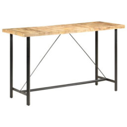 Berkfield Industrial Bar Table 180X70X107 Cm Rough Mango Wood - thumbnail 9