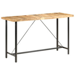 Berkfield Industrial Bar Table 180X70X107 Cm Rough Mango Wood - thumbnail 2