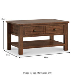 Duchy Acacia 85Cm Coffee Table With Drawer - By Roseland Furniture - thumbnail 8