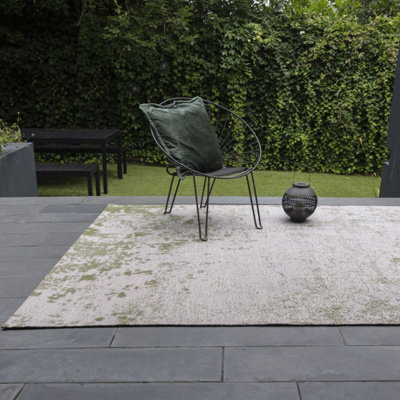 Green Outdoor Rug, Abstract Stain-Resistant Rug For Decks Garden Balcony, 8mm Modern Outdoor Area Rug-120Cm X 170Cm - image 1
