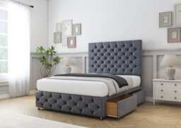 "Comfort Florida Steel Plush Divan Bed Base No Drawers - 26"" Strutted  & 12"" Footboard 4' Small Double" - thumbnail 5