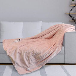 Schallen Luxury Soft Heated Warm Throw Over Blanket With Timer & 10 Heat Settings - Pink - thumbnail 4