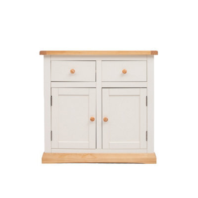 Cabinet Bits Trevi Off White 2 Drawer 2 Door Sideboard Wood Knob - image 1