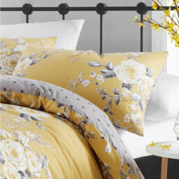 Catherine Lansfield Bedding Canterbury Floral Duvet Cover Set With Pillowcases Ochre - thumbnail 2