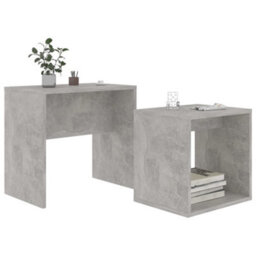 Berkfield Contemporary Coffee Table Set Concrete Grey 48X30X45 Cm Engineered Wood - thumbnail 3