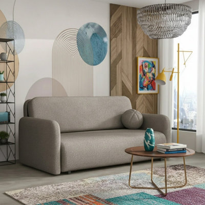 Viva Sun Iv Sofa Bed With Sleeping Function And Storage Compartment Chipboard Metal Legs 170X103X85Cm Brown - image 1