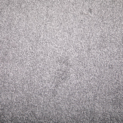 FloorMatch Moonstone Light Grey Saxony Carpet Soft Luxury Pile 8mm Thick - 5M Width - image 1