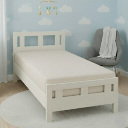 Flannelette Cot Bed Fitted Sheet Soft Brushed Cotton Bedding Comfort Cream - thumbnail 1