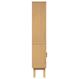 Berkfield Bathroom Cabinet Brown 35X30X159 Cm Solid Pine Wood - thumbnail 7