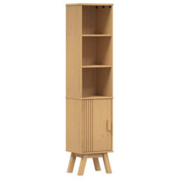 Berkfield Bathroom Cabinet Brown 35X30X159 Cm Solid Pine Wood - thumbnail 2