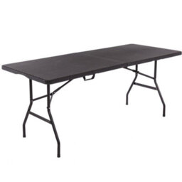 Oypla Heavy Duty Folding Catering Garden Trestle Table - 6Ft, Rattan - thumbnail 7