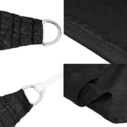 Vidaxl Sunshade Sail 160 G/m² Black 2.5X2.5 M Hdpe - thumbnail 7