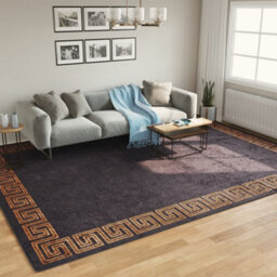 Berkfield Rug Washable Black And Gold 400X300 Cm Anti Slip - thumbnail 1