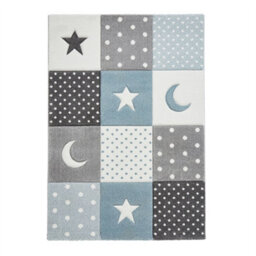 Blue Kids Graphics Pictorial Modern Easy To Clean Rug For Living Room Bedroom And Dining Room-60Cm X 120Cm - thumbnail 2