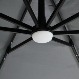 Thehotsale 3M Square Cantilever Parasol With Solar Light And Parasol Base - thumbnail 6