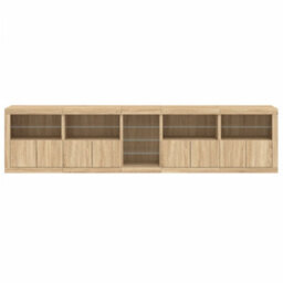 Vidaxl Sideboard With Led Lights Sonoma Oak 283X37X67 Cm - thumbnail 7