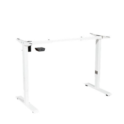 Dellonda Single Motor Adjustable Desk Frame, 70Kg Capacity, White - Dh64 - image 1