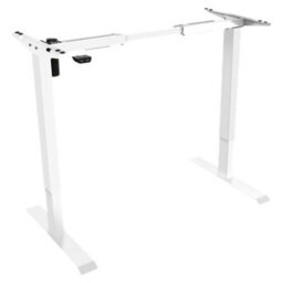 Dellonda Single Motor Adjustable Desk Frame, 70Kg Capacity, White - Dh64 - thumbnail 2