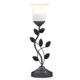 Costway Vintage Bedside Table Light Nightstand Lamp With Tulip Glass Lampshade - thumbnail 2