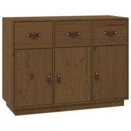 Berkfield Classic Sideboard Honey Brown 100X40X75 Cm Solid Wood Pine - thumbnail 1