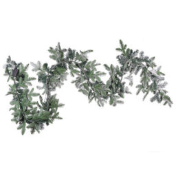 Beliani Pre-Lit Snowy Christmas Garland 180 Cm White Sundo - thumbnail 5