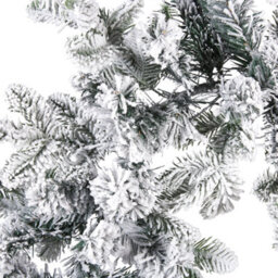 Beliani Pre-Lit Snowy Christmas Garland 180 Cm White Sundo - thumbnail 6