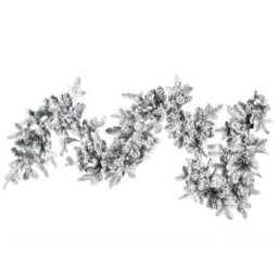 Beliani Pre-Lit Snowy Christmas Garland 180 Cm White Sundo - thumbnail 4