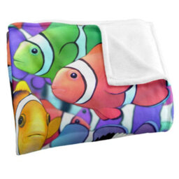 Royce Mcclure Silky Humbugs And Clownfish Supersoft Blanket Multicoloured (152Cm X 127Cm) - thumbnail 3