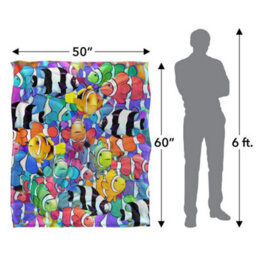 Royce Mcclure Silky Humbugs And Clownfish Supersoft Blanket Multicoloured (152Cm X 127Cm) - thumbnail 5