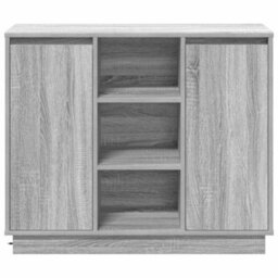 Berkfield Sideboard With Led Grey Sonoma 90X32X75 Cm Engineered Wood - thumbnail 7