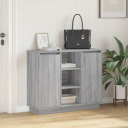 Berkfield Sideboard With Led Grey Sonoma 90X32X75 Cm Engineered Wood - thumbnail 5