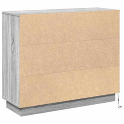 Berkfield Sideboard With Led Grey Sonoma 90X32X75 Cm Engineered Wood - thumbnail 9