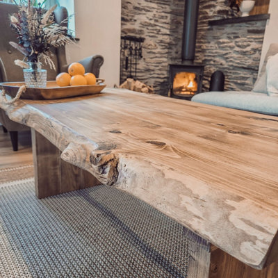 Lina Chunky Live / Waney Edge Coffee Table L100Xw40Xh35Cm - image 1