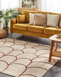 Beliani Rug Avdan Beige 200 X 200 Cm Cotton - thumbnail 2