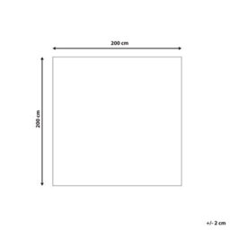 Beliani Rug Avdan Beige 200 X 200 Cm Cotton - thumbnail 3