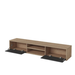 Arte Chic Frida 40 Floating Tv Cabinet 1800mm In Light Oak & Anthracite - Contemporary Media Unit H320mm D360mm - thumbnail 2