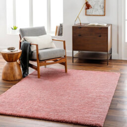 Livabliss Cloudy Shaggy-Solid Color Pink Plush Soft Pile Living Bedroom Rug 200 X 275 Cm Easy Care, Non Shedding - thumbnail 2