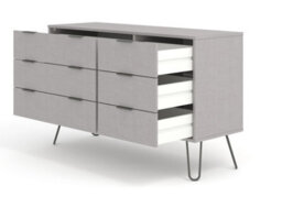 Core Products Augusta Industrial Grey 3+3 Drawer Wide Chest H73.6Cm X W119.3Cm X D39.5Cm - thumbnail 5
