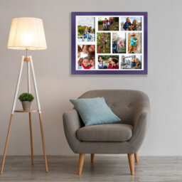 AK Frames 20X16 Purple Sleek Multi Photo Frame With White Mount - Holds 9 Apertures (2X) 7X5, (7X) 6X4 Photos - thumbnail 3
