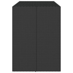 Berkfield Bar Table With Glass Top Black 145X80X110 Cm Poly Rattan - thumbnail 4