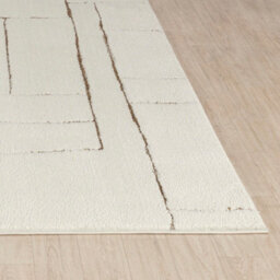 Livabliss Freud-Modern Ivory Brown High Pile Living Dining Bedroom Rug 200 X 275 Cm Easy Care, Non Shedding - thumbnail 5
