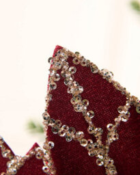 Werchristmas Burgundy Glitter Artificial Poinsettia Flower, 30 Cm - thumbnail 6
