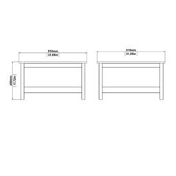 Wyld Haus Wildberry Matt White Wooden Coffee Table With Lower Shelf - thumbnail 8