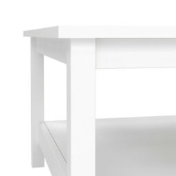 Wyld Haus Wildberry Matt White Wooden Coffee Table With Lower Shelf - thumbnail 6