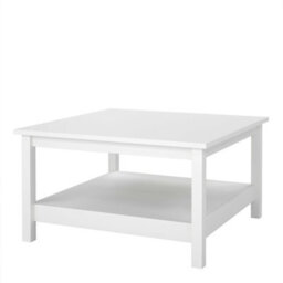 Wyld Haus Wildberry Matt White Wooden Coffee Table With Lower Shelf - thumbnail 5