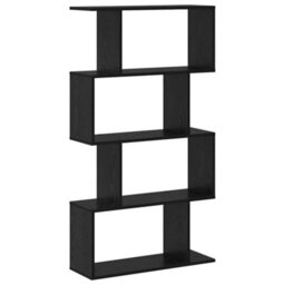 Walplus Book Cabinet Black 70 X 24 X 129 Cm Engineered Wood - thumbnail 7