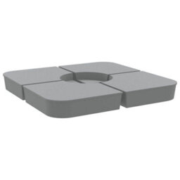 Walplus 4 Piece Parasol Base Set For Cross Stand Parasol 100 Kg Pp - thumbnail 5
