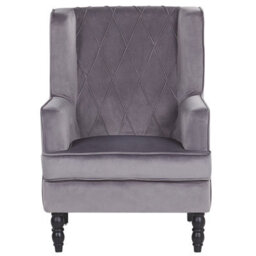 Beliani Retro Armchair Sandset Velvet Grey - thumbnail 5
